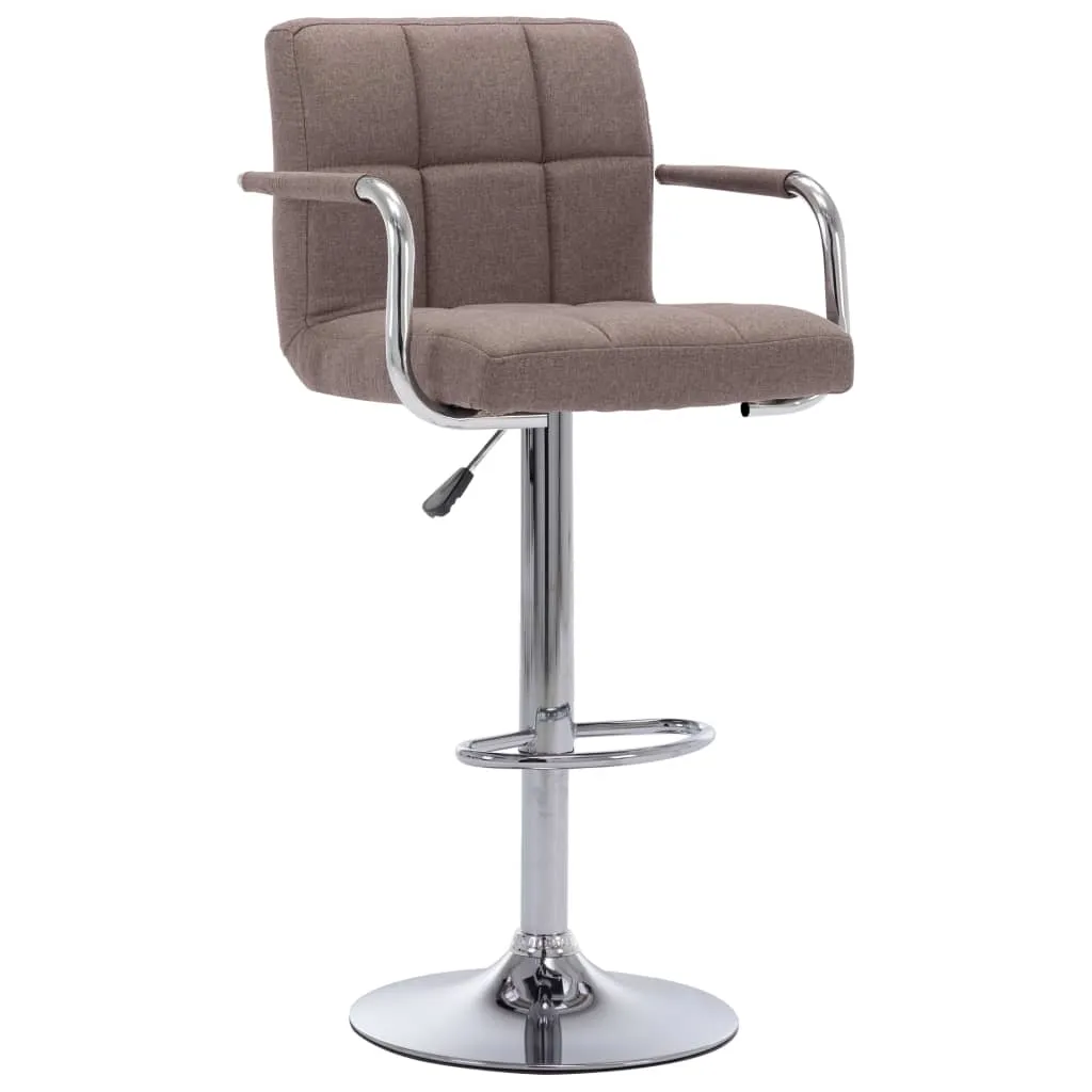 Tabouret de bar taupe tissu pour cuisine - Idéal pour manger sur le pouce