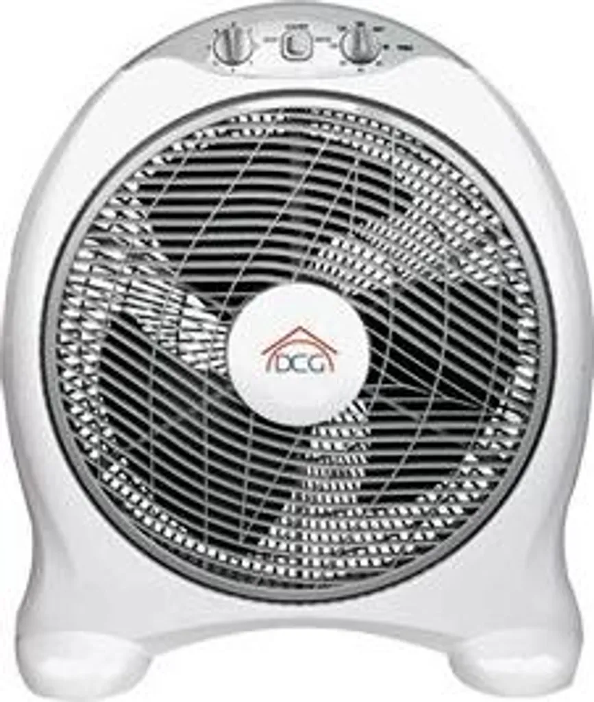 Ventilateur d'appoint DCG Eltronic CRB1230 blanc pour chambre et cuisine