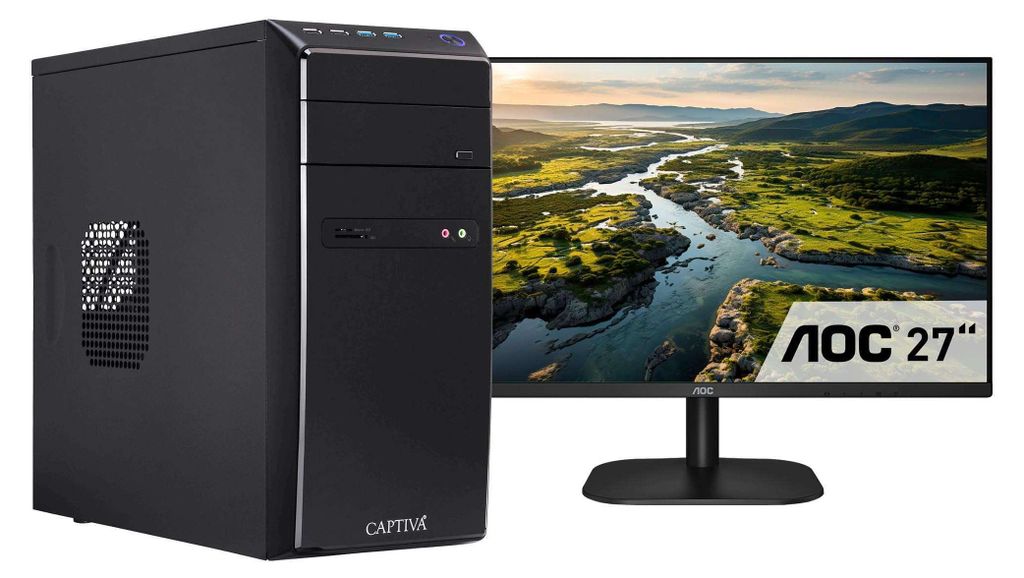 CAPTIVA Power Starter R75-515 TFT Bundle, 3,9 GHz, AMD Ryzen 5, 32 GB, 1 TB, DVD-RW, Windows 11 Home