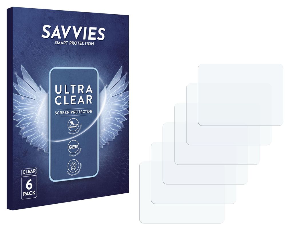 6x Für Sony Cyber-Shot DSC-W110 Schutzfolie Savvies Displayschutz Display Schutz Folie Klar Transparent