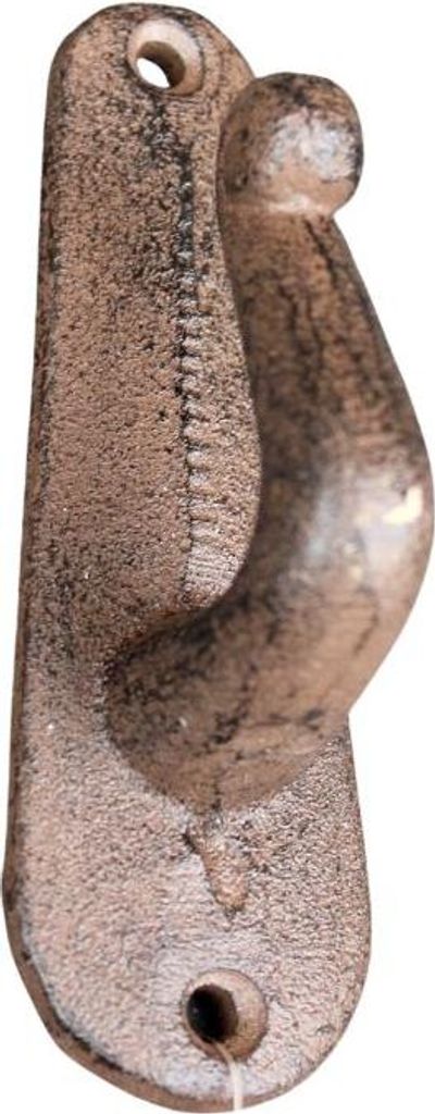 Rustikaler Gusseisen Wandhaken antikbraun, ca. 11 cm hoch Produktbild 