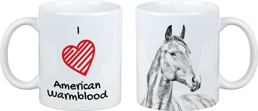 Amerikanisches Warmblut - Tasse mit Pferd, niedliche Tasse mit Grafik, Geschenk mit Ihrem Foto von der Marke Art-Dog