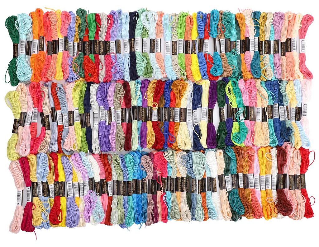 150 Stück Stickgarn, mehrfarbig, Kreuzstich, Baumwollknäuel, Nähzubehör