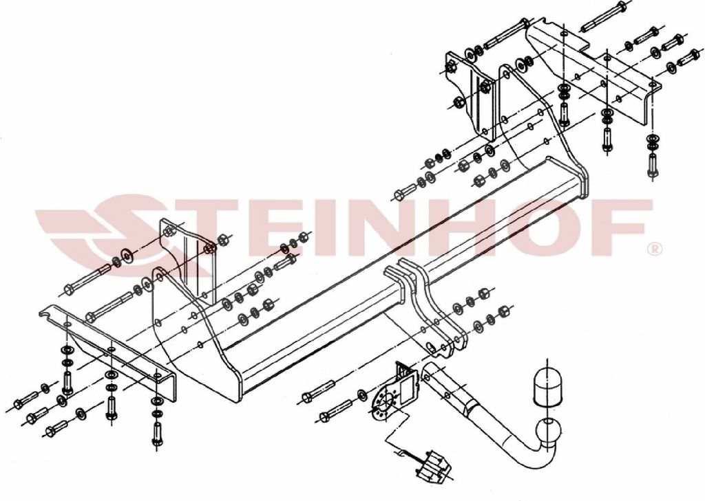 Z547259 Anhängerkupplung passend für MITSUBISHI Pajero IV 02/2007-2021 starr