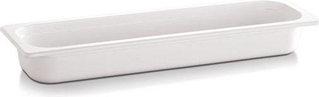 APS 84302 GN 2/4 Behälter ECO LINE, 53 x 16,2 cm, Tiefe 100 mm, 4,3 Liter, Melamin, weiß