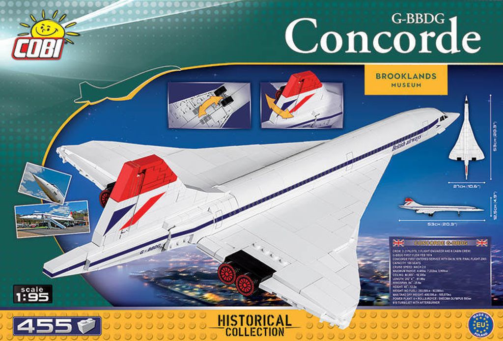 COBI 1917 Concorde z Brooklands Museum, 1:95, 455 k Obrázek produktu 9
