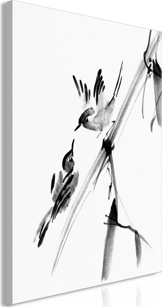 Italienischer Leinwand Leinwandbild - Winged Love (1 Part) Vertical 80x120 cm Tiere b-C-0956-b-a