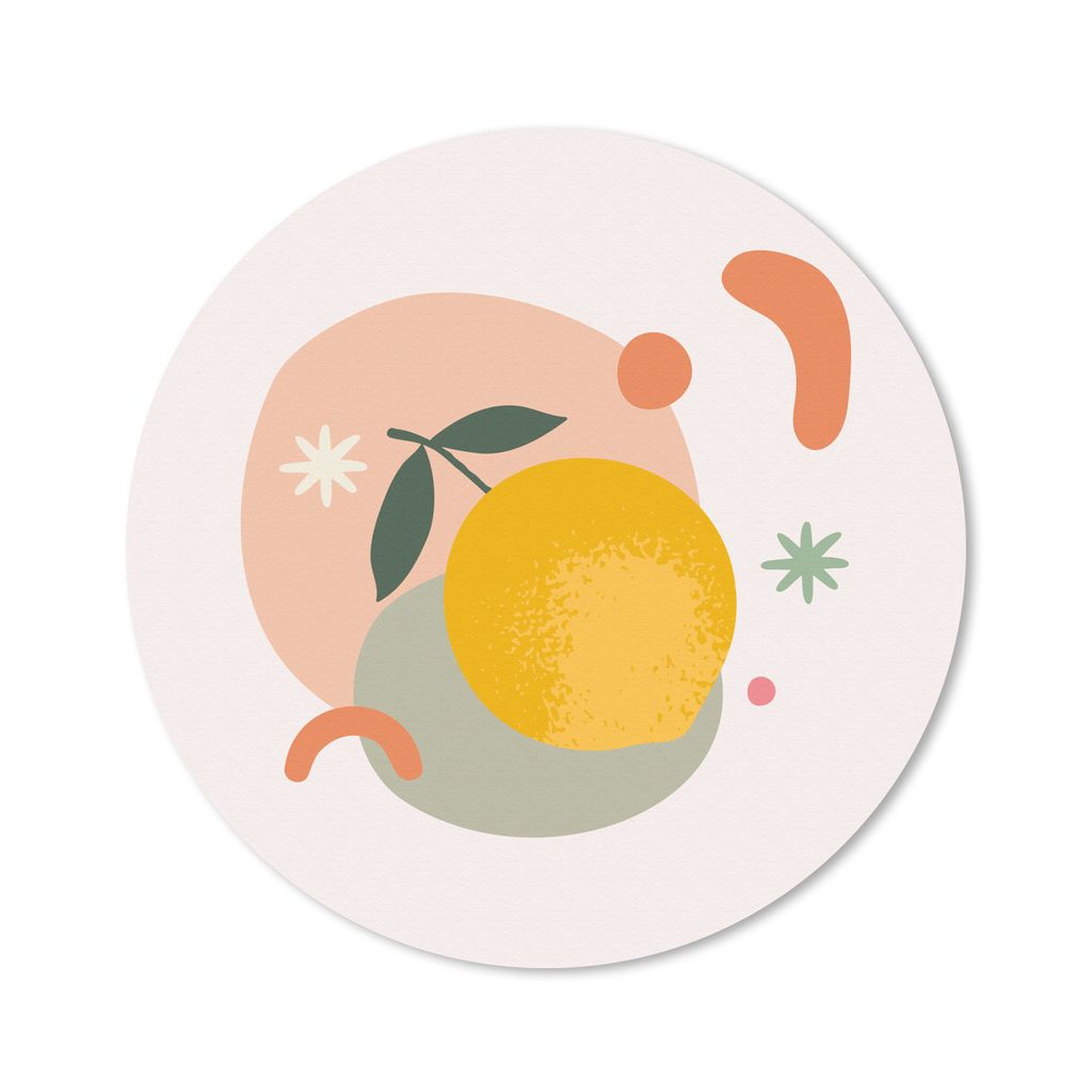 MuchoWow Mauspad Mousepad Zitrone - Obst - Sommer 50x50 cm - Mousepads - Maus Mat - Pad - Mausunterlage - Vinyl