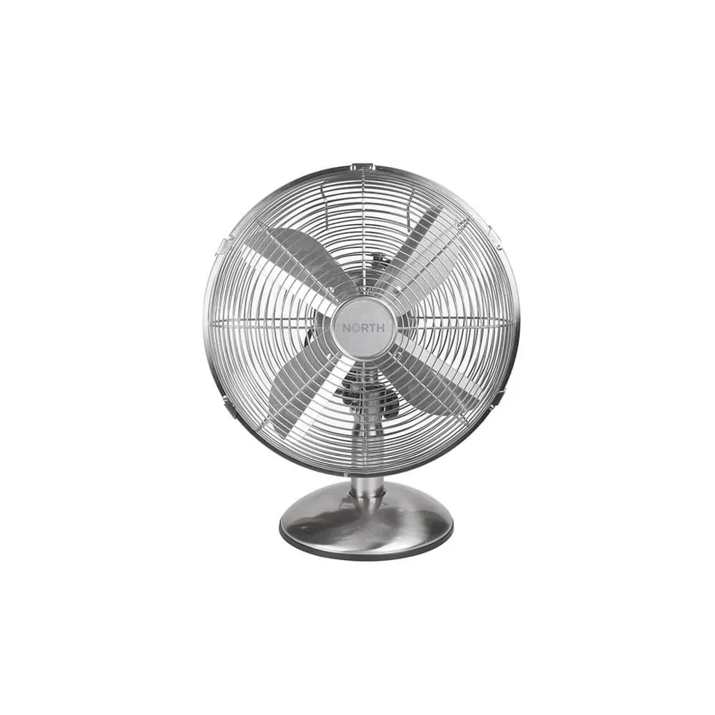 Ventilateur de table en métal chromé NORTH pour un bureau élégant