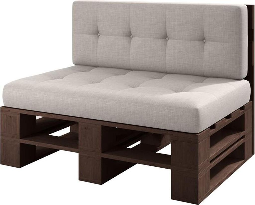 Lermowood Palettenmöbel Mp Bank 100 x 60 x 40 cm Palisander | Europaletten Indoor und Outdoor Lounge Gartenmöbel Holz Gartenmöbel Set Lounge Mö...