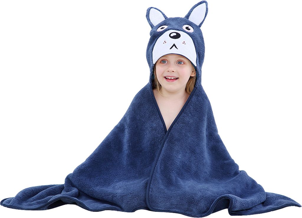 Dětský bavlněný ručník s kapucí Cartoon Bathrobe Bath Obrázek produktu 
