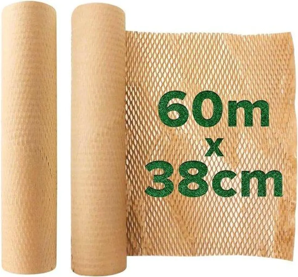 Papier d'emballage carton ondulé recyclable 38cm x 60m protection colis