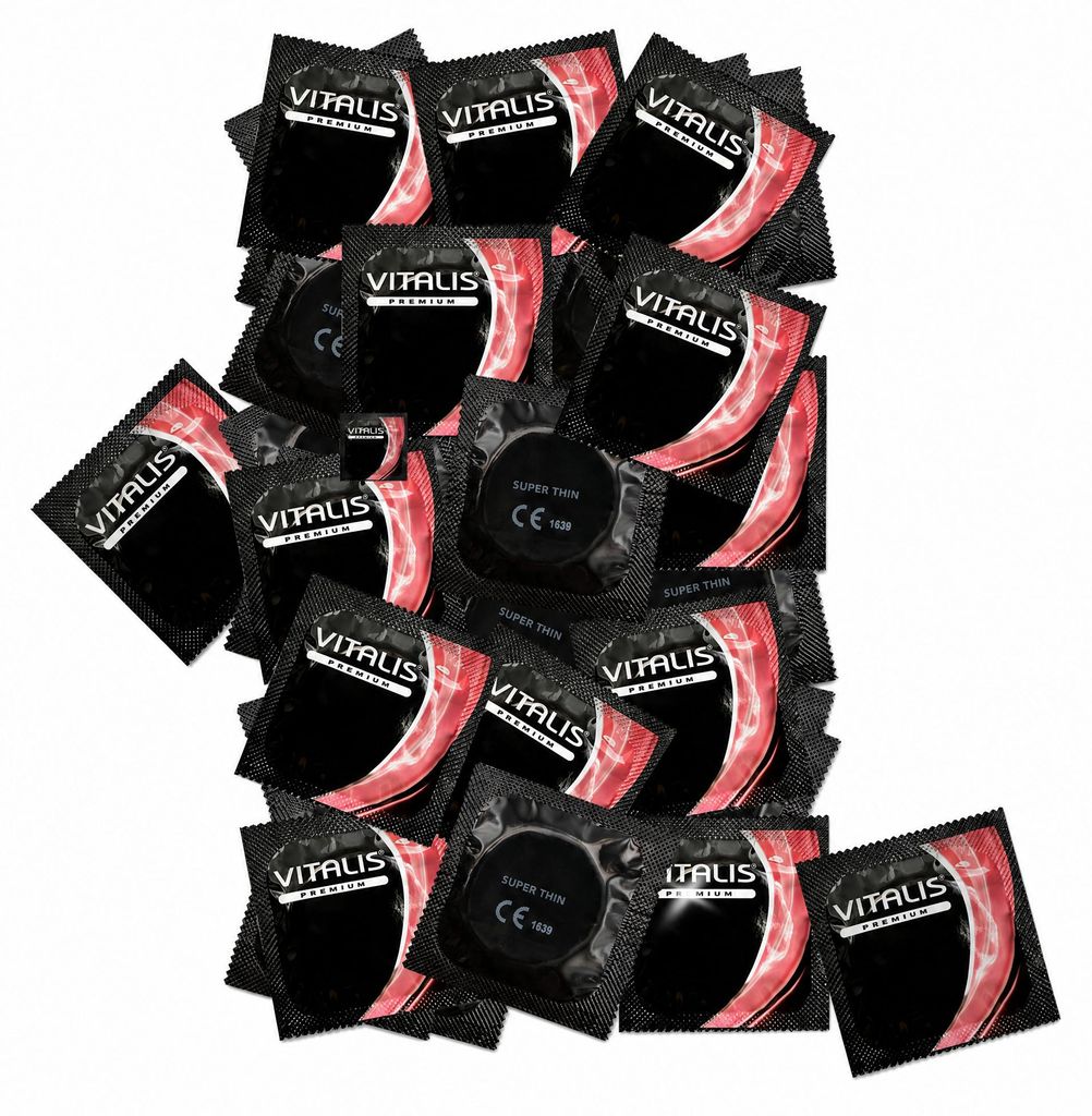 VITALIS Super Thin Kondome 100 - Extra dünne Premium Produktbild  KI-generiertes Bild