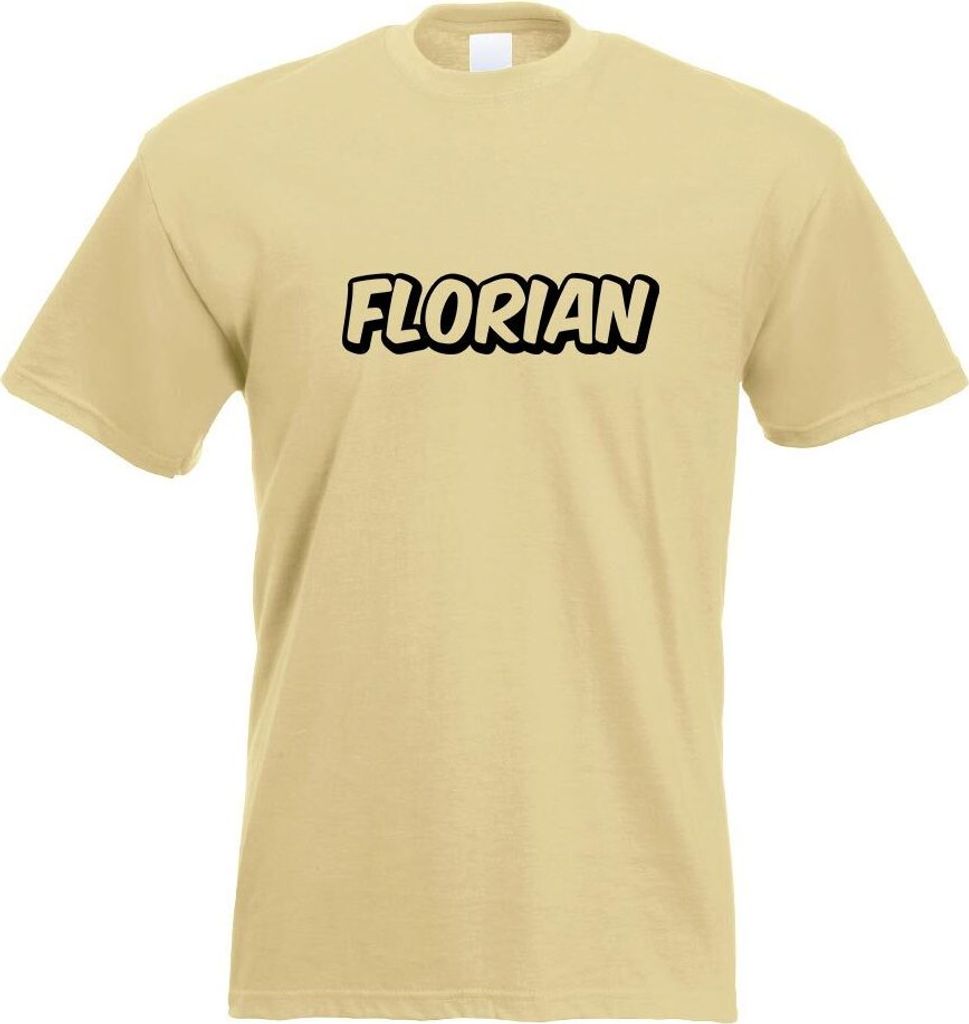 Kiwistar - T-Shirt - Khaki - Florian Vorname Jungen Motiv Bedruckt Funshirt Design Print - mit Motiv Bedruckt - Funshirt Design - Sport - Freizeit ...