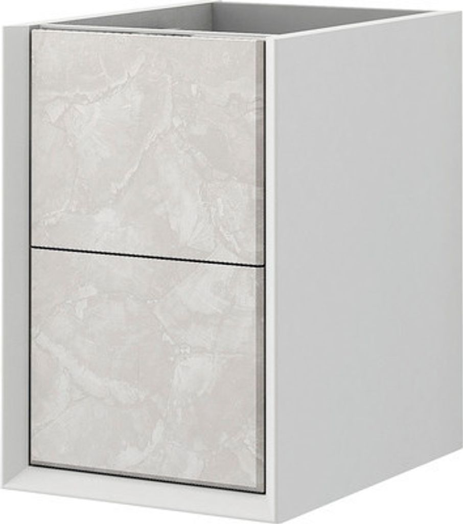 Unterschrank Baden Haus Bellagio 35 cm breit Steingrau fertig montiert 54876