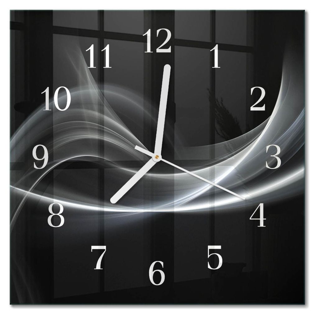 Tulup Glasuhr Wanduhr Küchenuhr Echt-Glas 30x30 cm Modern Produktbild 