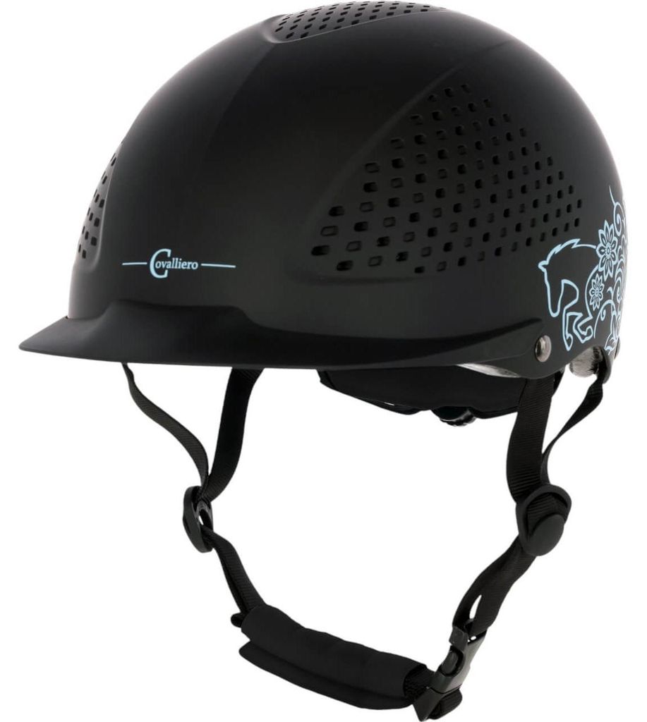 Covalliero Kinder Reithelm Beauty 2.0 schwarz, Größe:S (48-51)
