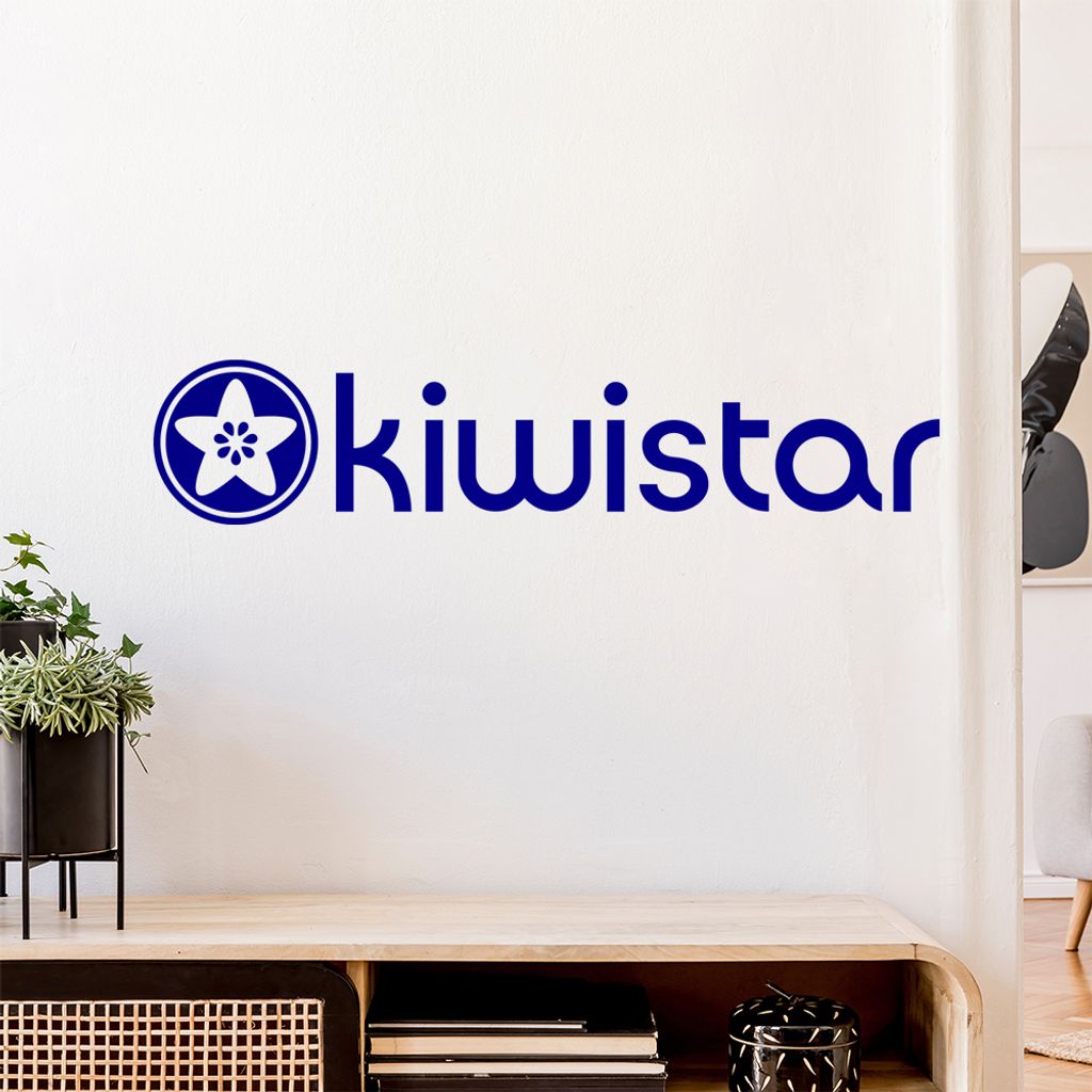 Kiwistar Logo komplett Wandtattoo Wandaufkleber Wall Sticker - Dekoration, Küche, Wohnzimmer, Schlafzimmer, Badezimmer