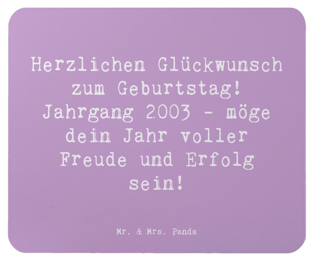 Mr. & Mrs. Panda Mouse Pad Spruch 2003 Geburtstag - Produktbild 