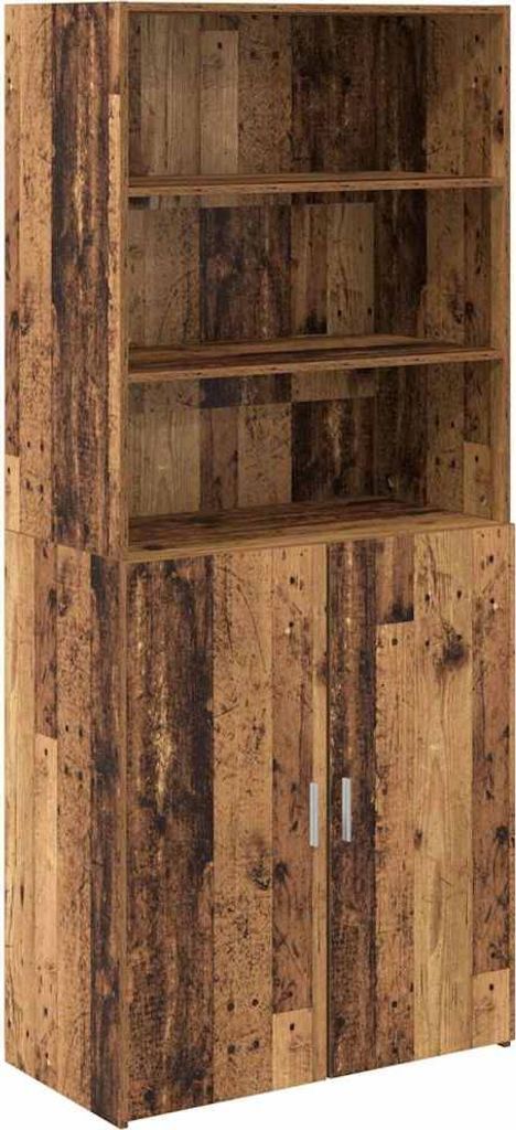 Highboard Altholz 80 x 42,5 x 185 cm Holzwerkstoff