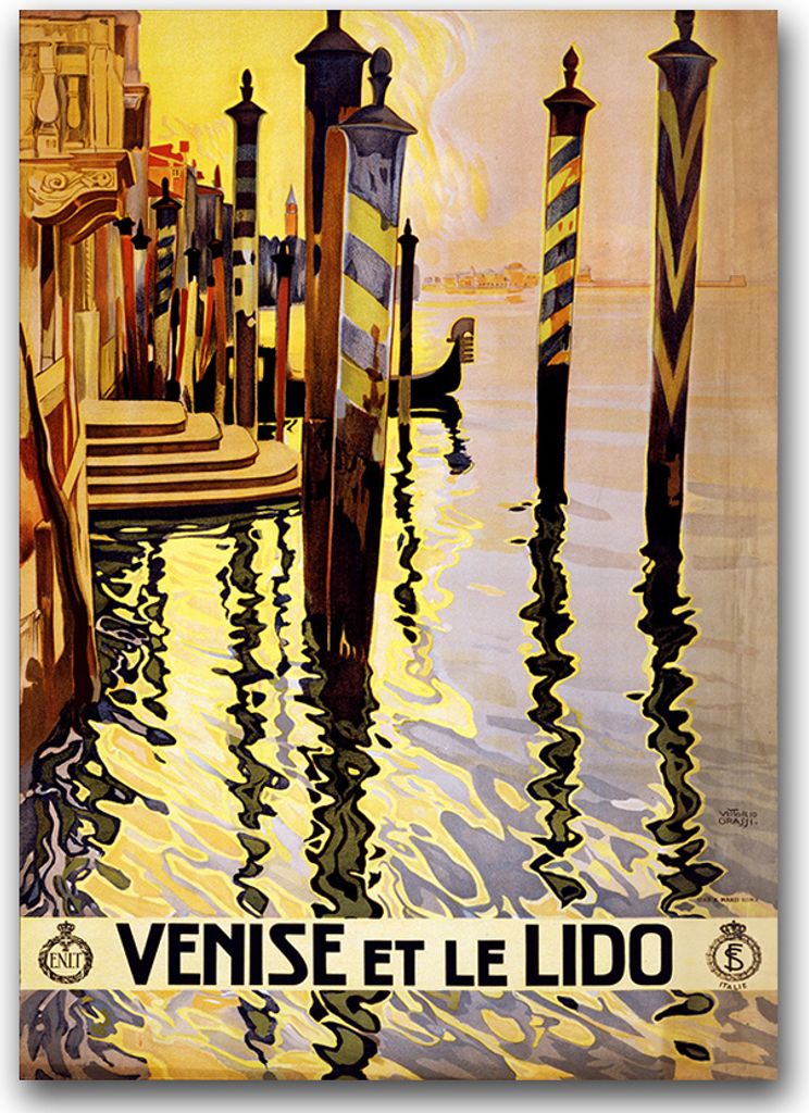 Poster - Canvas - Leinwand - 59,4 cm x 84,1 cm - Fotoposter - Leinwandkunst - Venedig, Italien