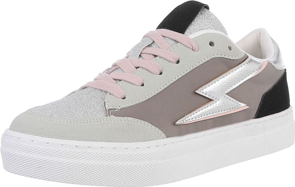 Ital-Design Damen Freizeitschuhe Wildlederoptik, Lederoptik, Synthetikoptik Sneakers Low 88930645 Grau Gr. 40
