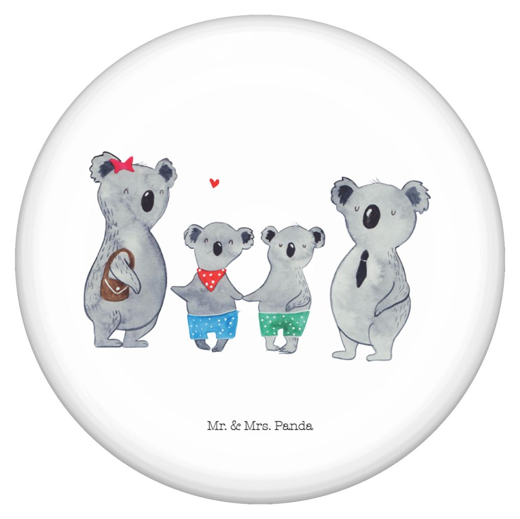Mr. & Mrs. Panda Button Koala Familie zwei - Weiß - Geschenk, Koalabär, Plakette, Reversnadel, Zusammen, Muttertag, Badge, Anstecker, Pin