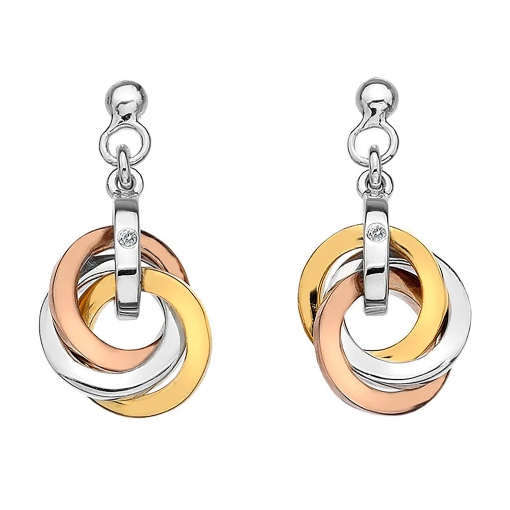 Hot Diamonds Calm Earrings - Rose and Yellow Gold Accents DE389 Ohrringe