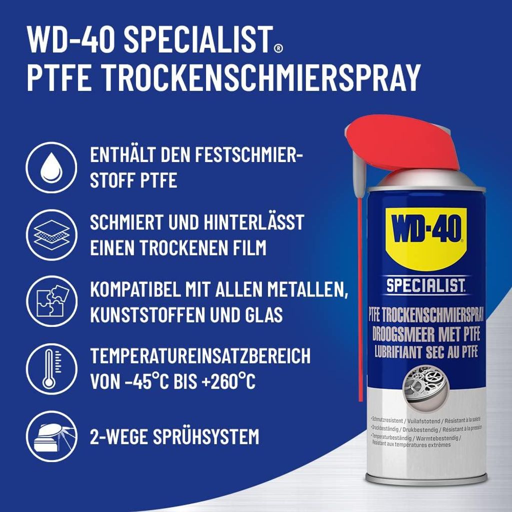 WD-40 PTFE Trockenschmierspray 400 ml Produktbild 