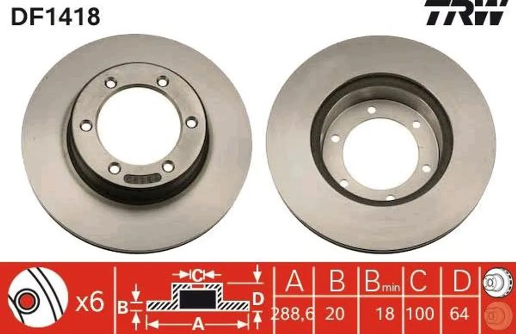 Disque de frein TRW DF1418 - Finis les bruits et vibrations au freinage