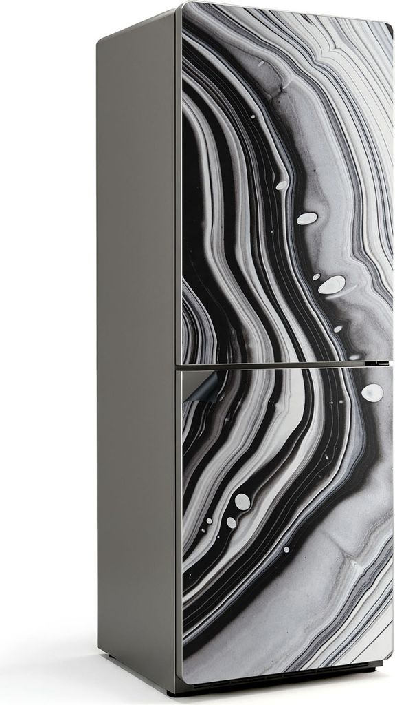 Abstraktes flüssiges Muster – Magnetische Kühlschrank Abdeckung – Dekorfolie magnetisch Küche – Kühlschrank Magnet Deko – selbstklebend...
