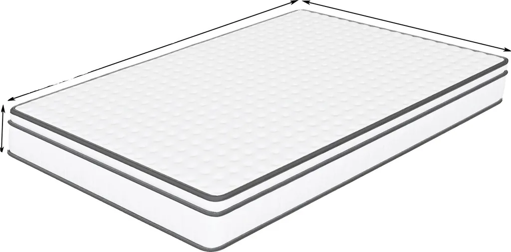 Matelas mousse haute densité épaisseur 25cm ventilé pour lit 90x200cm