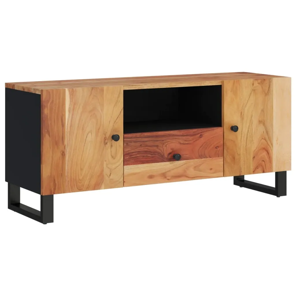 Mobile Porta TV Acacia 105 cm Design Moderno Legno Massiccio