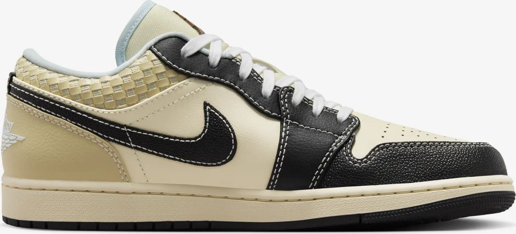 Nike Air Jordan 1 Low "Coconut Milk Black Muslin" Beige/Schwarz, Größe: 37,5