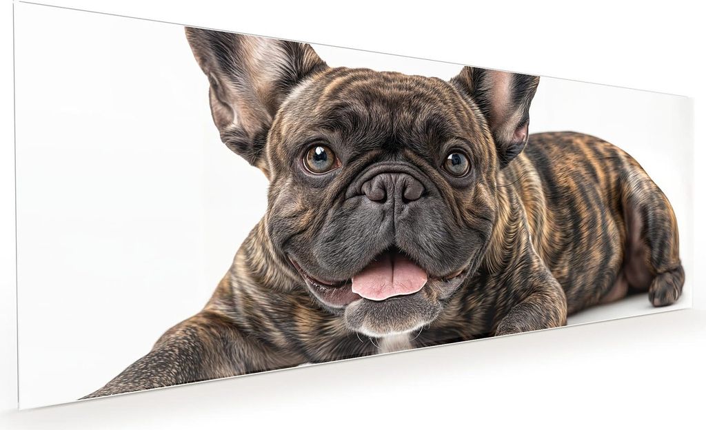 Küchenrückwand Spritzschutz Glas mit Motiv Französische Bulldogge 40 x 40 cm