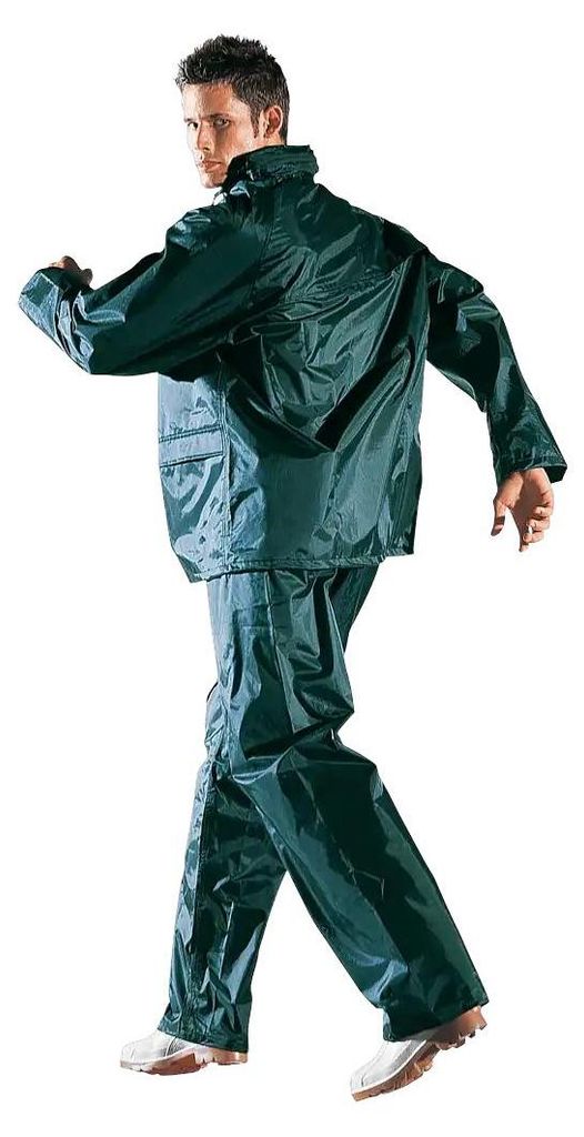 Sir Safety CAYENNE Herren-Regenanzug Nylon wasserdicht mit verschweißten Nähten, M, DUNKELGRÜN