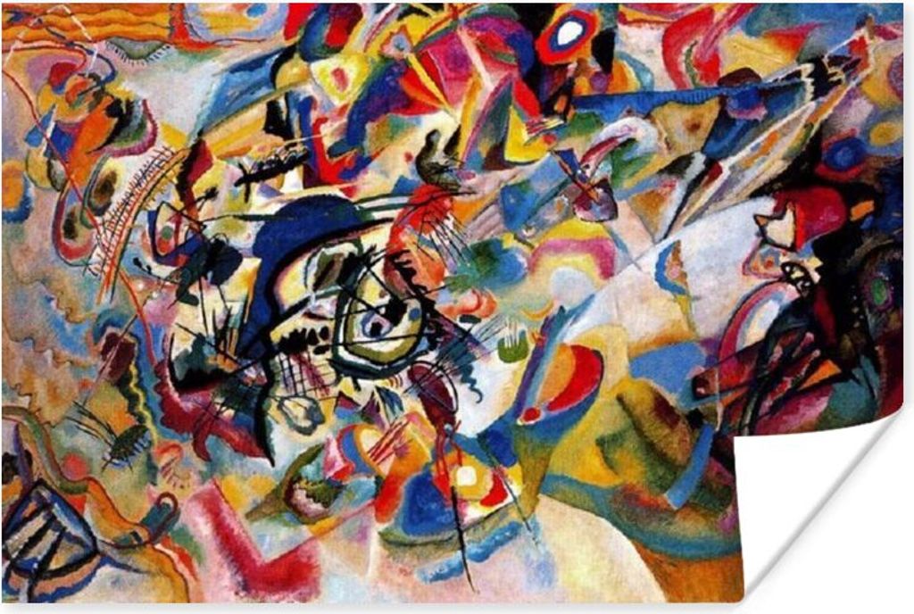 MuchoWow Poster Komposition 7 - Gemälde von Wassily Kandinsky 30x20 cm - Plakate - Print