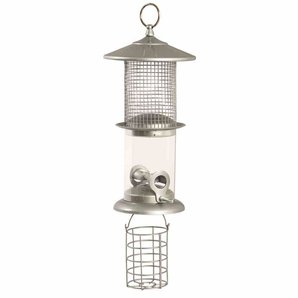 SIENA GARDEN Futtersäule Dreierlei für Mischfutter, Nüsse und Meisenknödel H22037