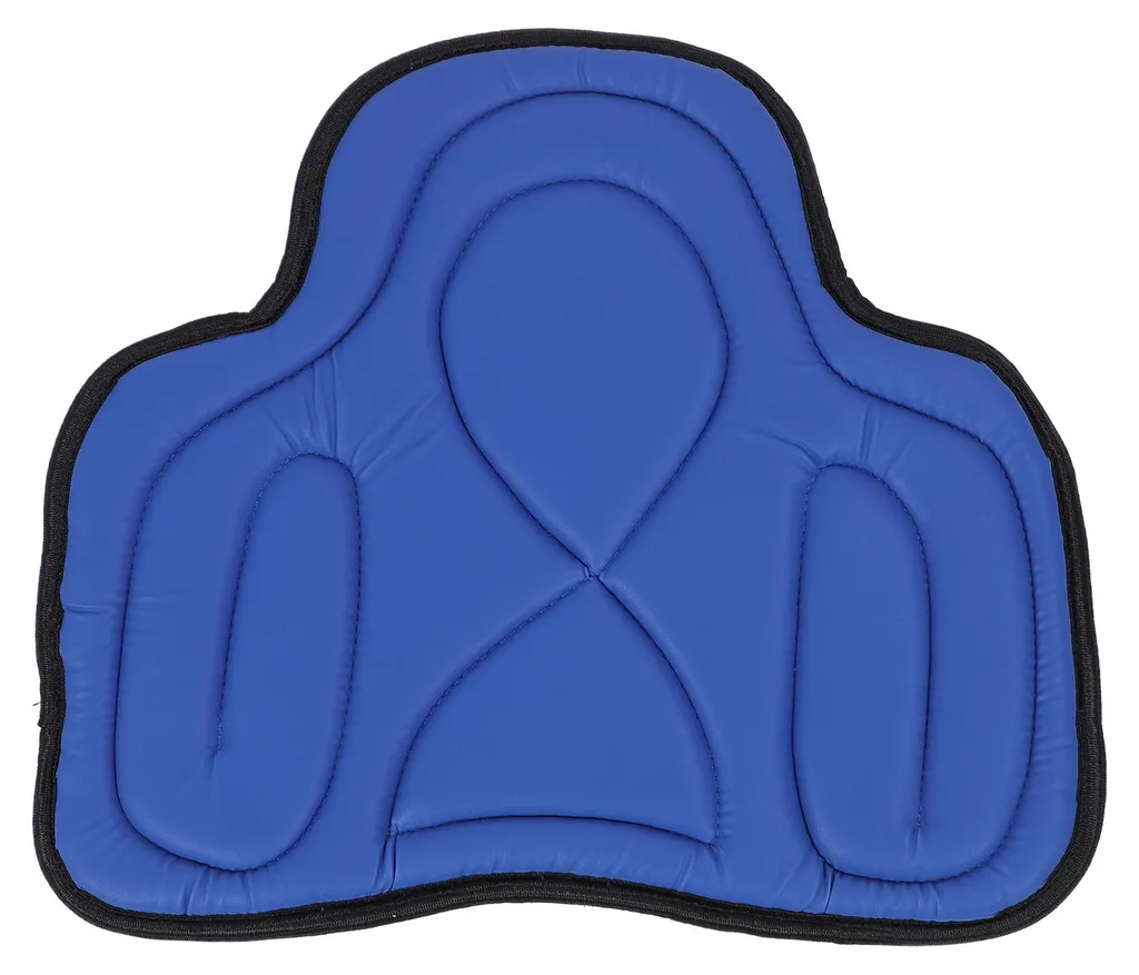 Tapis de selle bleu amortissant et respirant, cuir PU épais ajusté