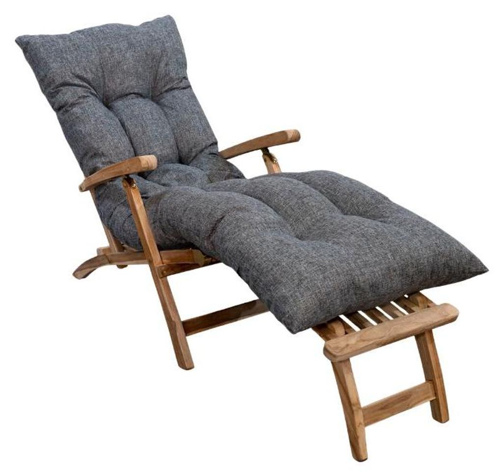 Kissen für Sonnenliege 185 x 60 x 15 cm BANANAIR Grau Produktbild 