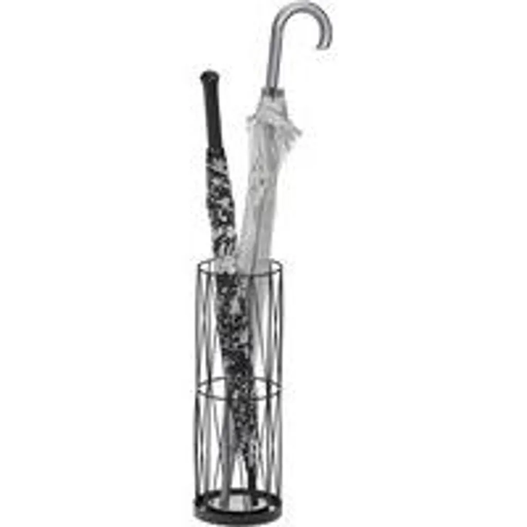 Support pour parapluie noir en métal robuste porte-parapluie d'entrée