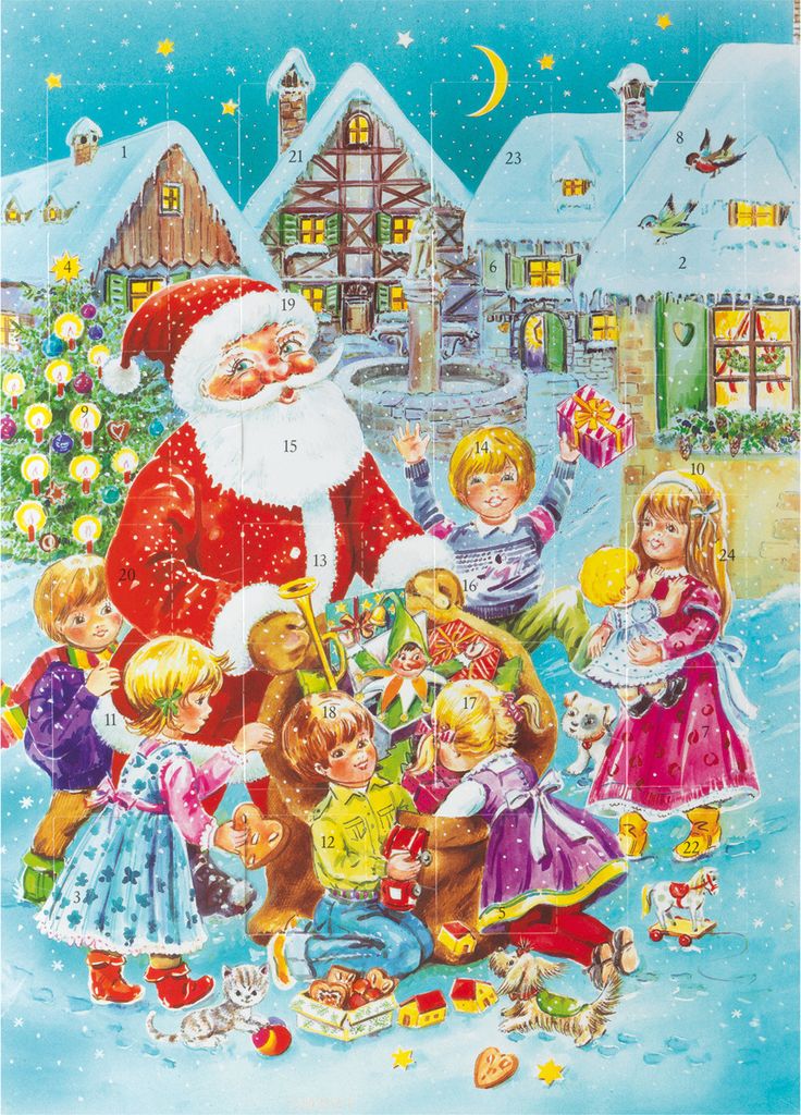 Adventskalender Kinder Weihnachtsmann Weihnachten Produktbild 
