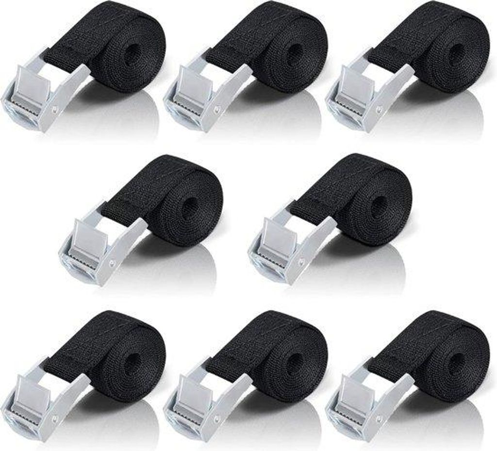 Kurze Kabelbänder - 1 m x 25 mm - Verstellbar - 8 Stück