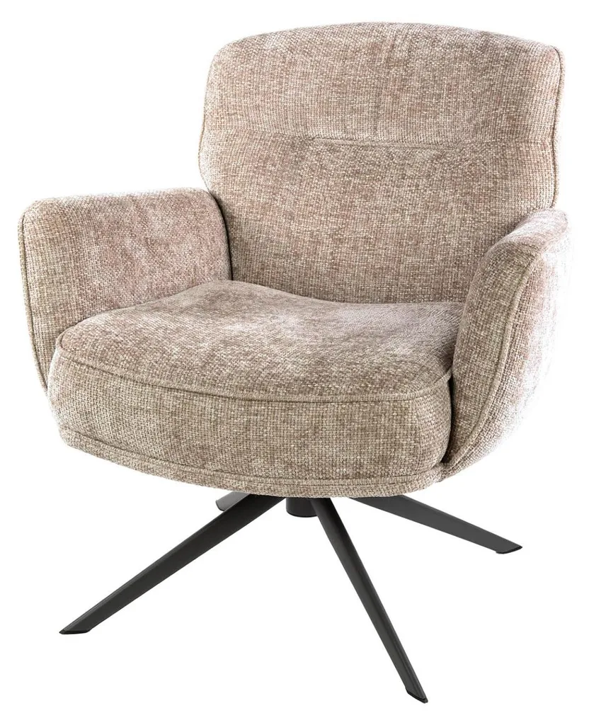 Fauteuil Beige et Noir Forza 75x83cm - Fauteuil confortable design
