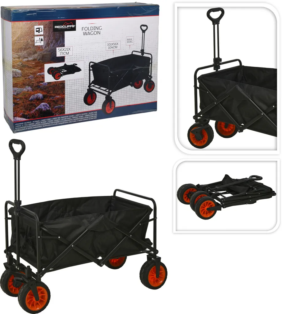 Carrello da Esterno Pieghevole ProGarden 87cm Nero KO-LE9000020 - Top Quality