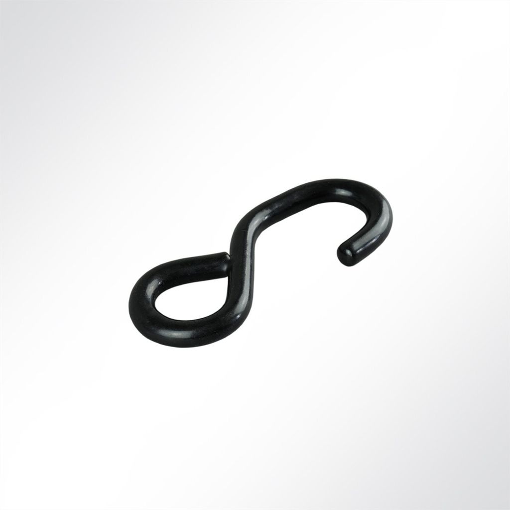 Lysel® S-Haken einseitig geschlossen mit schwar, (B) 25mm Produktbild 