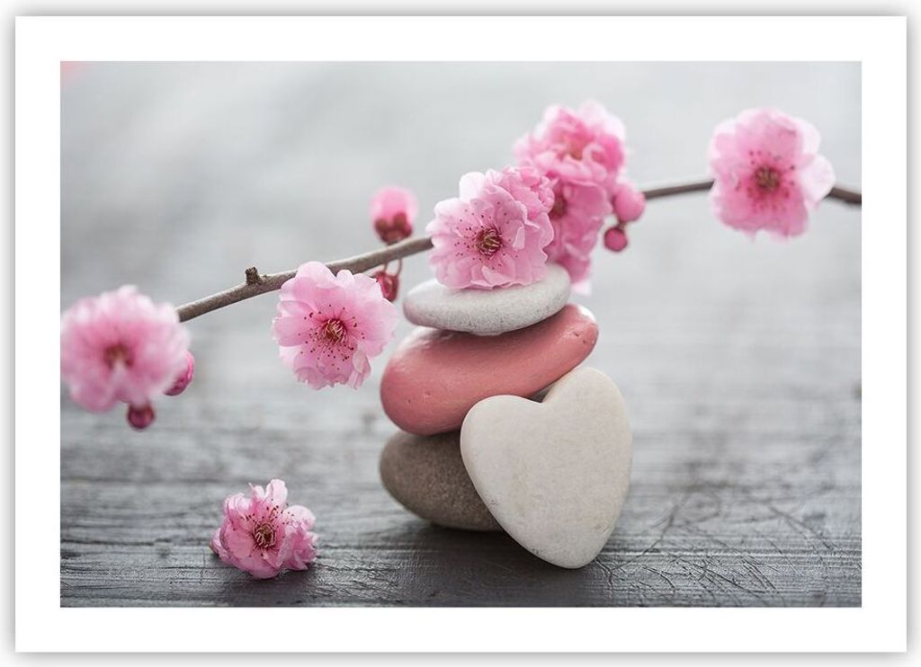 Poster - Poster ohne Rahmen - Yoga weiblich Blume Gesundheit - 70x50 cm - Wand Bild - Wanddeko - Wandbilder - Kunstposter - Wandposter - Bilder - K...