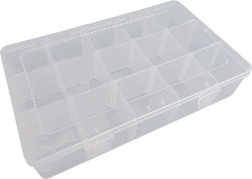 Aufbewahrungsbox aus Kunststoff mit verstellbaren Fächern, großes Fassungsvermögen, lebensmittelecht, BPA-frei, transparent, Aufbewahrungsbox f...