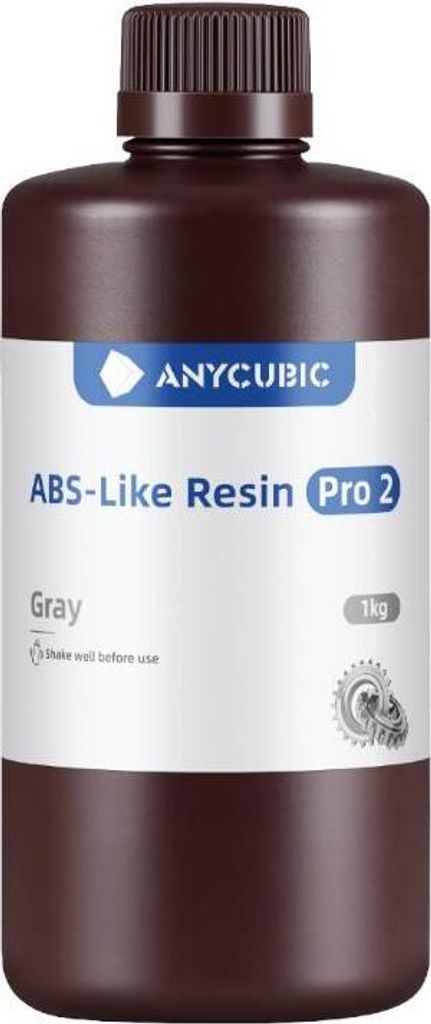 Anycubic ABS-Like Resin Pro 2 Grau 1 kg 3D Drucker Harz UV 405 nm Photopolymer Extrem Bruchfest Hochpräzise Geruchsarm LCD DLP SLA 3D Printer