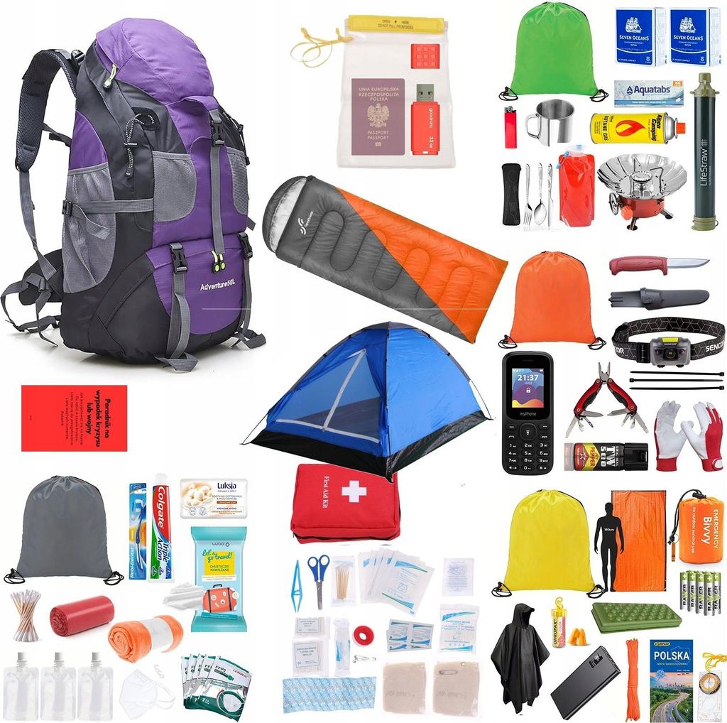 Sac à dos d'évacuation avec équipement All you need / Image du produit 